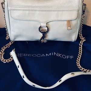 Rebecca Minkoff Mac Crossbody light blue chain strap EUC